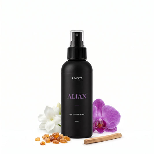 Alian autoparfum spray 100 ml met jasmijn, amber, orchidee en witte houtnoten