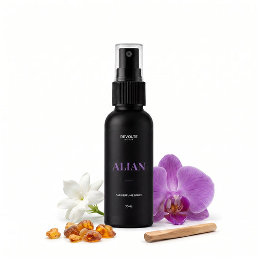 Alian autoparfum spray 30 ml met jasmijn, amber, orchidee en witte houtnoten