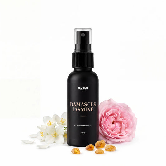 Damascus Jasmine autoparfum spray 30 ml met jasmijn, damastroos, witte musk en amber