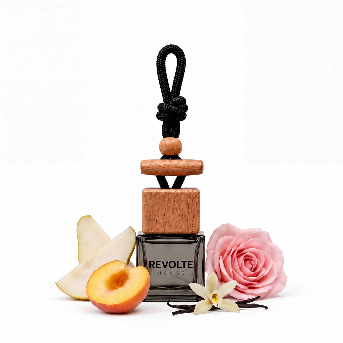 Jadore autoparfum hanger met peer, perzik, roos en vanille