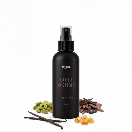 Oud Wood autoparfum spray 100 ml met kardemom, oud, vanille en amber